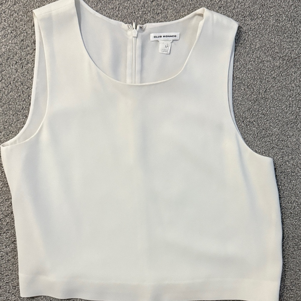 Women's Cream Sleeveless Top